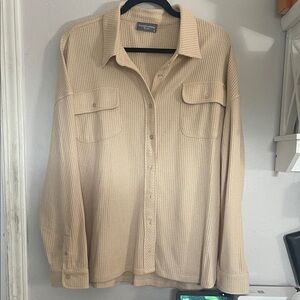Cream women button up